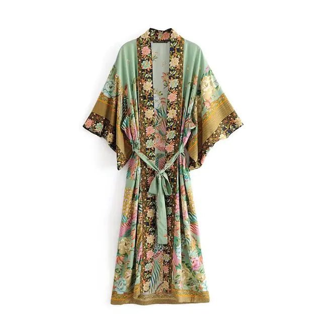 Classic and elegant multi - purpose combinable floral kimono - "Timeless Beauty"Modest style for women of all faiths and ages