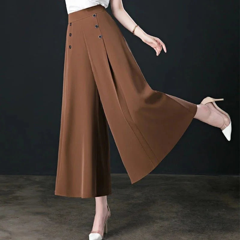 Stylish Pleated Wide-Leg Pants