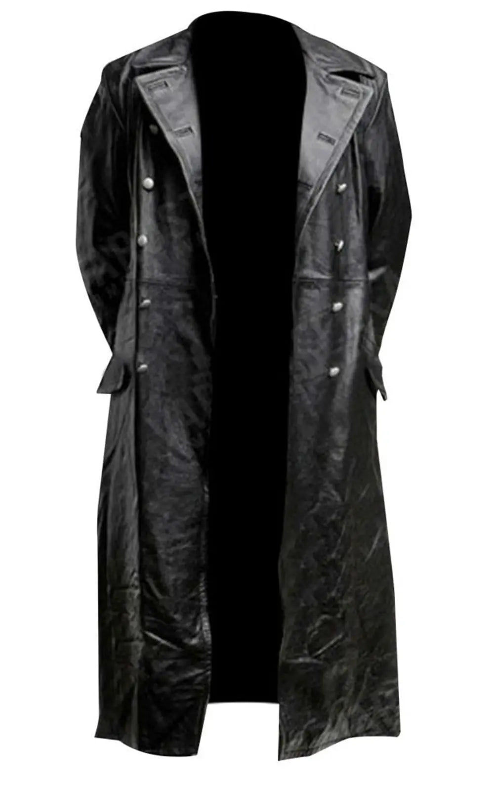 TIMELESS VEGAN LEATHER TRENCH COAT. Unisex