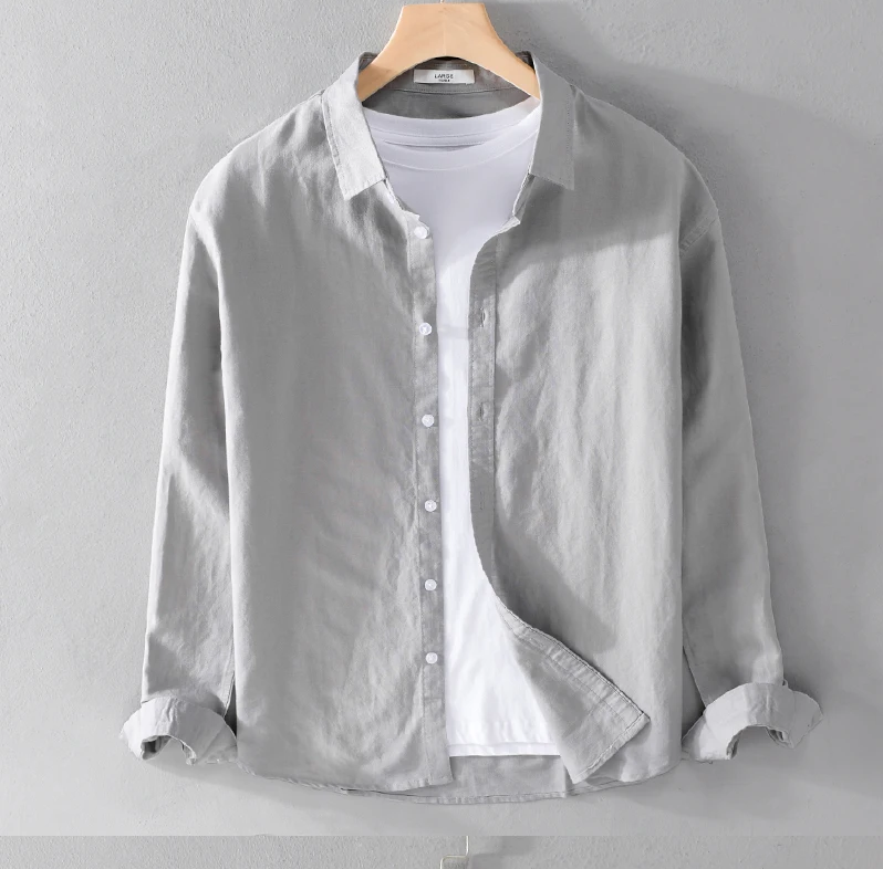 Long-Sleeved Shirt .  Linen