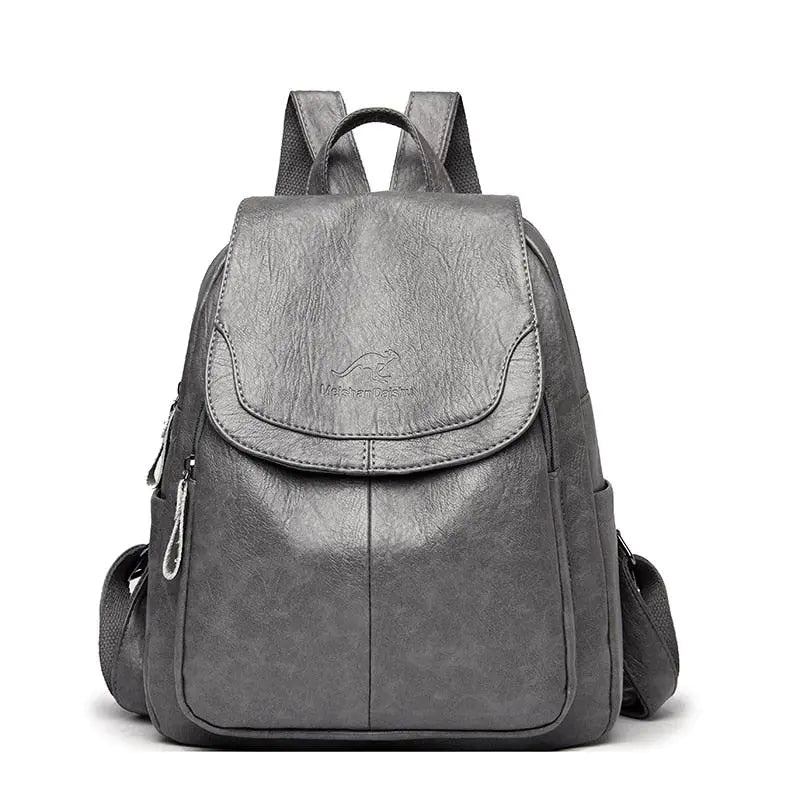 Women's Vintage Leather Backpack - Aussie