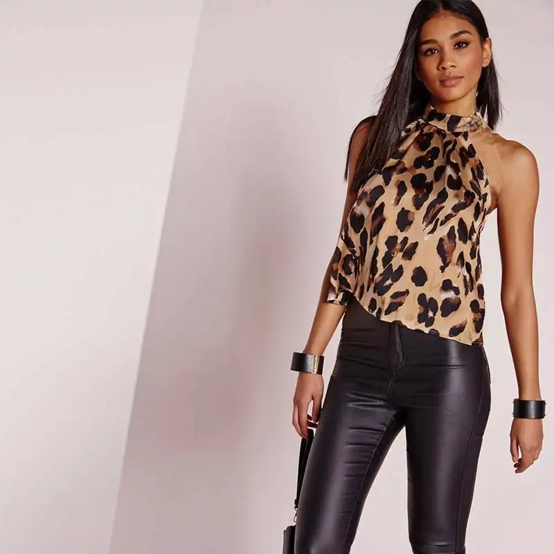 Women Leopard Print Blouses