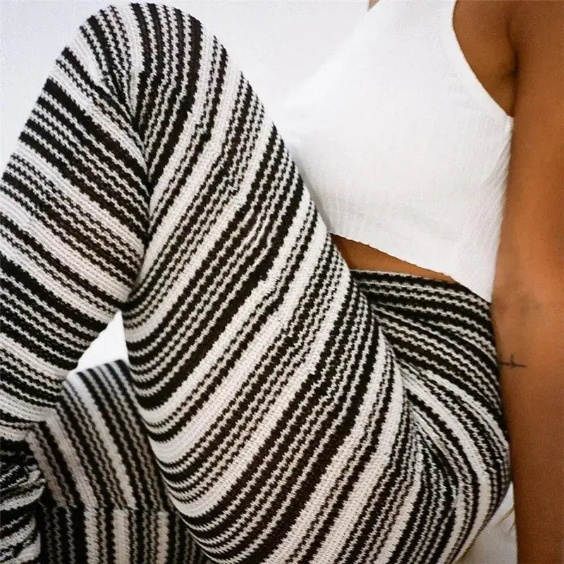 Knitted Striped Pants