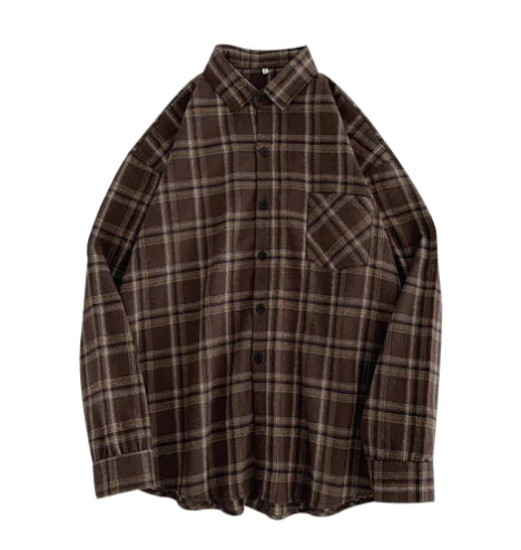 Women Shirt Plaid Female Oversize Blouse