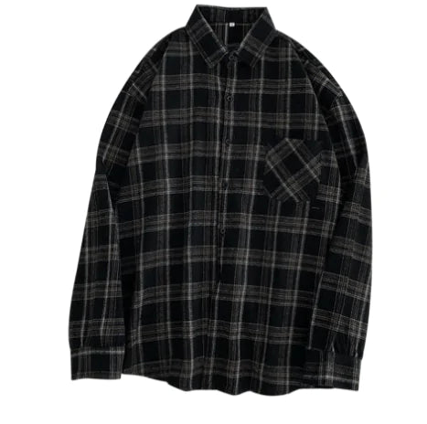 Women Shirt Plaid Female Oversize Blouse