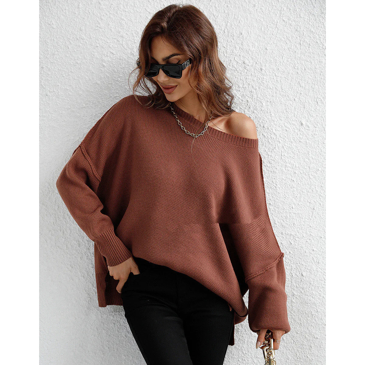 Women's Long Sleeve Crew Neck Sweater