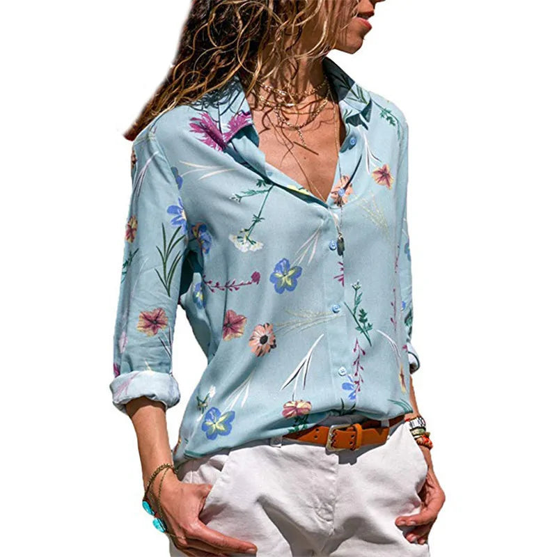 Flowy, classic, long-sleeve blouse, super versatile