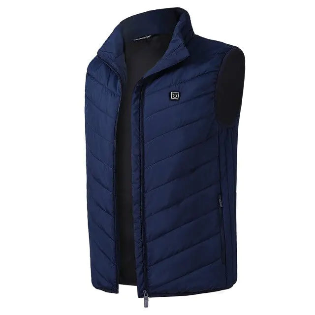 Fashion Unisex Electric Heated Jacket Heating Waistcoat USB Thermal Warm Cloth Feather Hot Sale Plus Size Winter Jacket