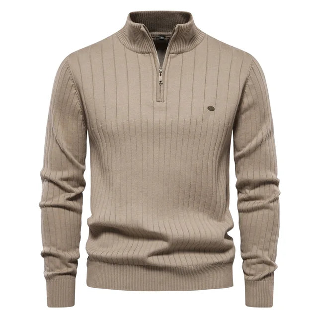 High-Quality Collar Cotton Knitted Sweaters. Unisex