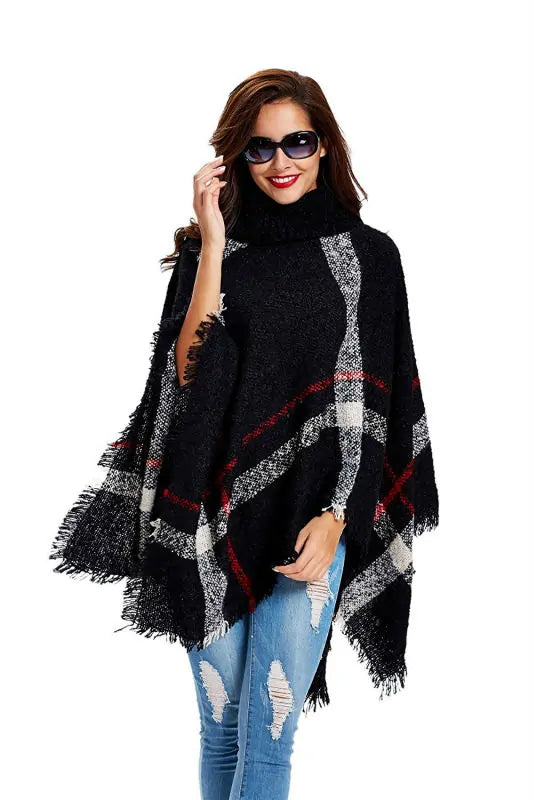 Warm Sweater Knitted Poncho